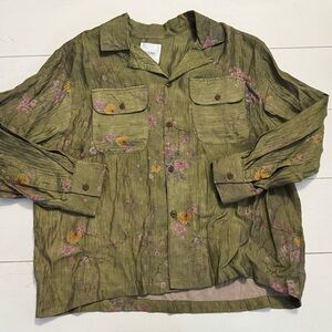 Found Floral Moss Camp Shirt